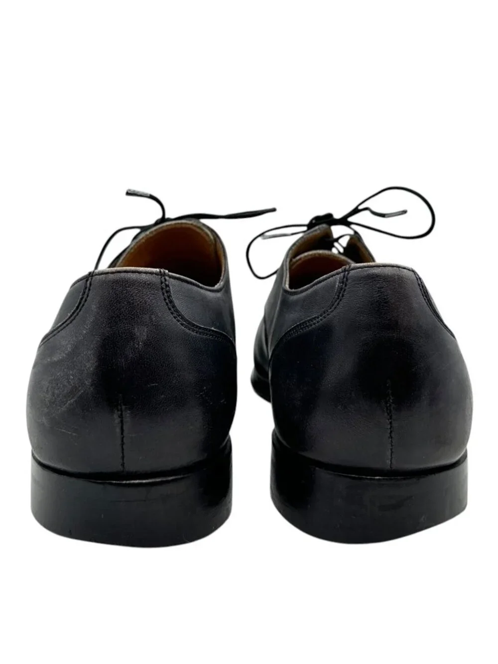 $450 Jose Real Italian Black Leather Dress Shoes EU 46 US 13 Made In Italy Derby